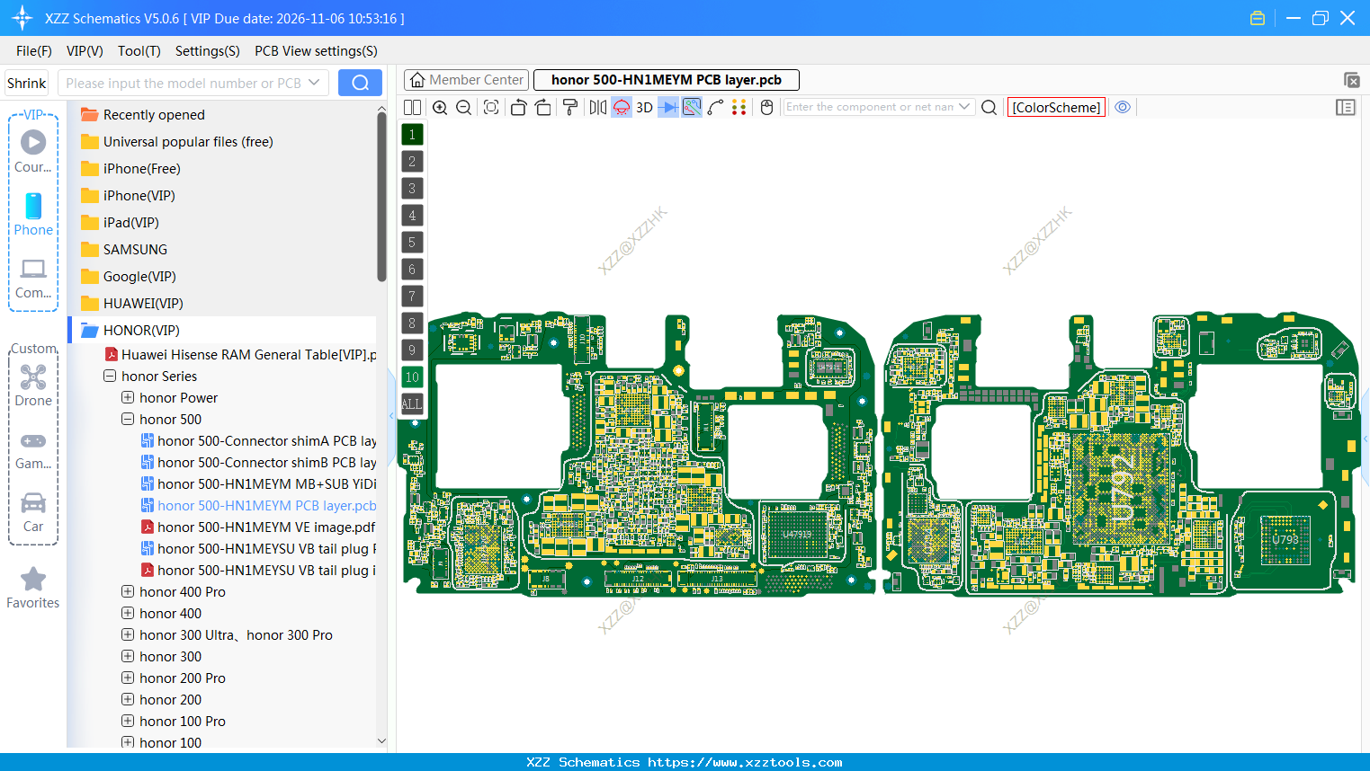 Honor 500-HN1MEYM PCB Layer